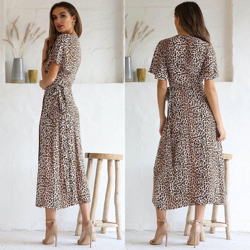 🚨24 HOUR SALE🚨*LAST 1* Lana Leopard Print Maxi Dress - Picture 3 of 6